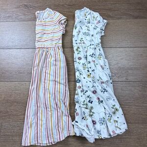 Girl's Emma and Elsa Short Sleeve Twirl Dress Bundle, Set of 2, Size 7, Pullover